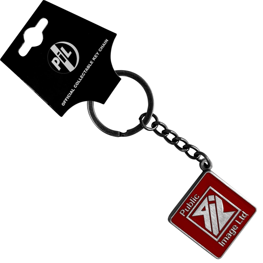 Pil Public Image Ltd - New Logo Red Keychain - Red/Silver coloured
